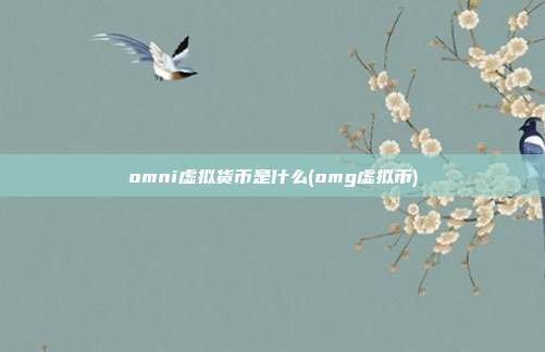 omni虚拟货币是什么(omg虚拟币)