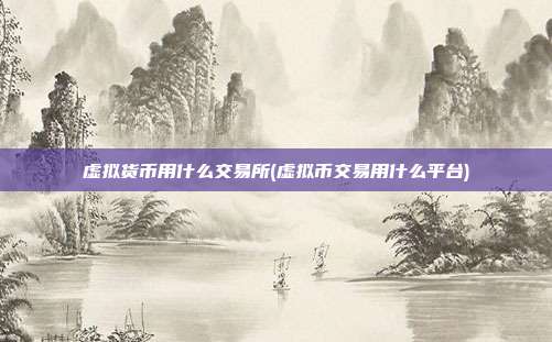 虚拟货币用什么交易所(虚拟币交易用什么平台)