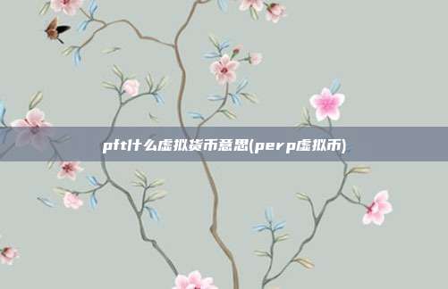 pft什么虚拟货币意思(perp虚拟币)