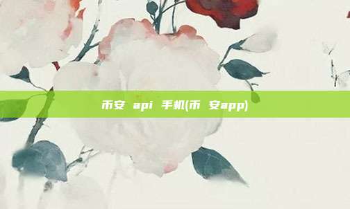 币安 api 手机(币 安app)