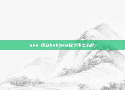 eos 币安bnb(eos这个币怎么样)