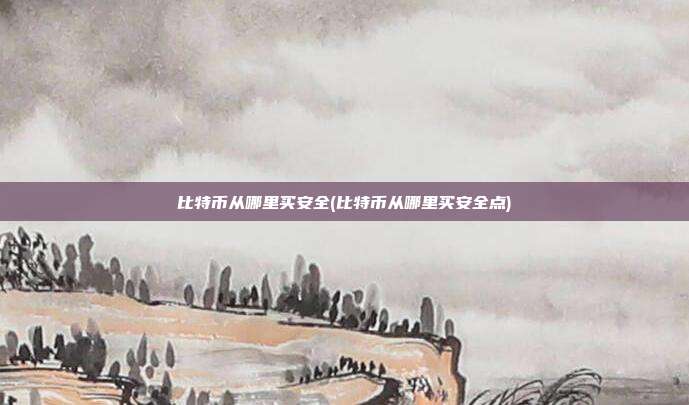 比特币从哪里买安全(比特币从哪里买安全点)