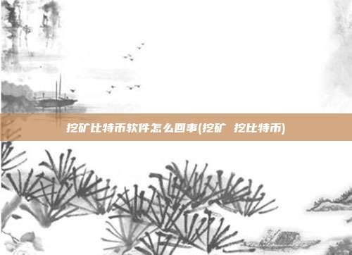 挖矿比特币软件怎么回事(挖矿 挖比特币)