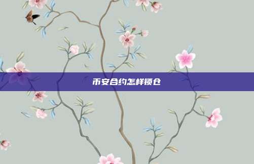 币安合约怎样锁仓