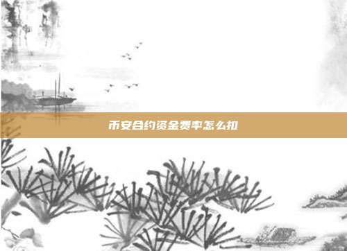 币安合约资金费率怎么扣