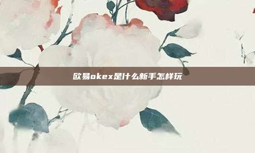 欧易okex是什么新手怎样玩