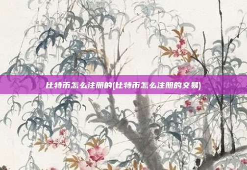 比特币怎么注册的(比特币怎么注册的交易)