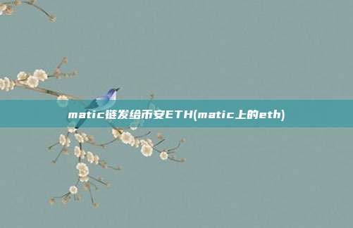 matic链发给币安ETH(matic上的eth)