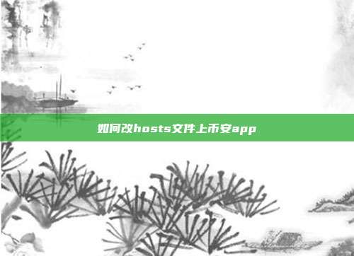 如何改hosts文件上币安app