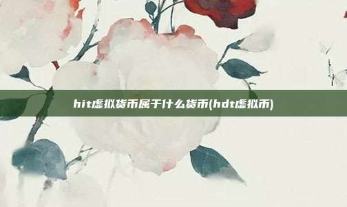 hit虚拟货币属于什么货币(hdt虚拟币)