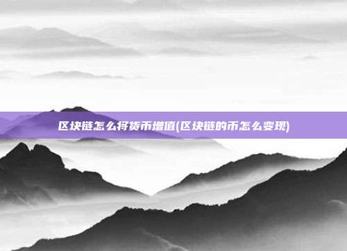 区块链怎么将货币增值(区块链的币怎么变现)