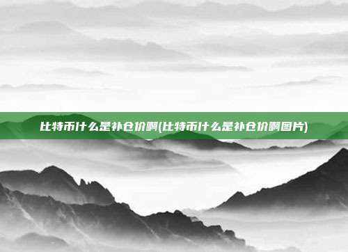 比特币什么是补仓价啊(比特币什么是补仓价啊图片)