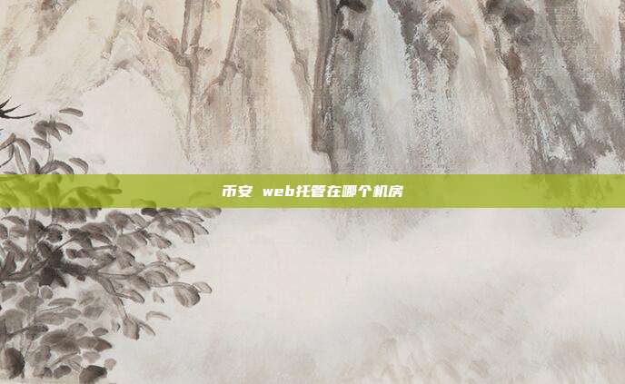 币安 web托管在哪个机房