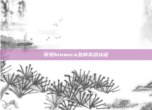 币安binance怎样实名认证