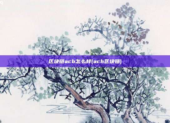 区块链acb怎么样(ach区块链)