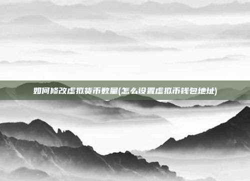 如何修改虚拟货币数量(怎么设置虚拟币钱包地址)