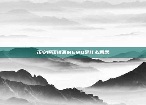 币安提现填写MEMO是什么意思